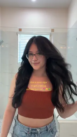 every time i get a haircut, i walk out of the salon feeling like a brand new woman lmao  #spring #springhair #haircuts #hairinspo #longlayers 