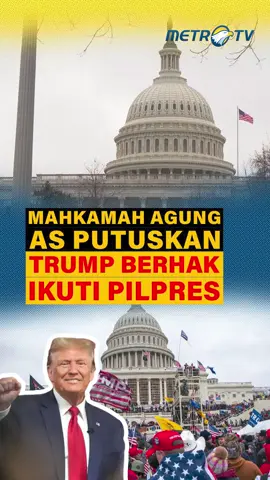 Mahkamah Agung Amerika Serikat izinkan Donald Trump ikuti rangkaian Pemilu AS 2024. #MahkamahAgungAS #DonaldTrump #PemiluAS #Trump #AmerikaSerikat #USA