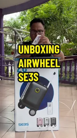 unboxing Airwheel SE3S. Boleh bawak pergi travel. Boardable smart riding suitcase. #amadzahry #airwheel #airwheelse3s #tiktokshopbazarramadan2024 #luggagebergerak 