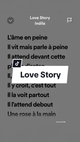 Love Story - Indila #musique #chansonentiere #music #fullsong #lyrics #fyp #lovestory #indila 