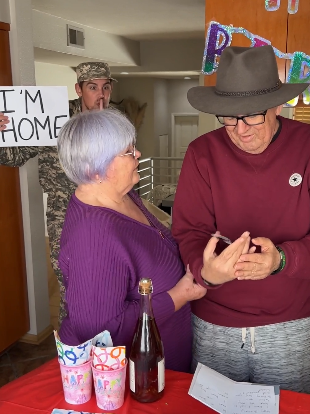 Soldier surprises his parents on his Fathers birthday 🥹 PART 2