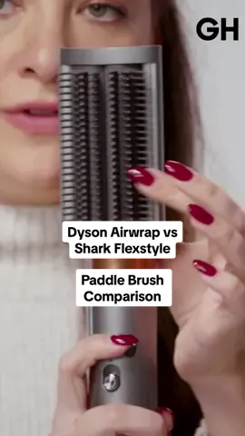 Which of these #PaddleBrushes smooths strands the best? We put the #DysonAirwrap and the #SharkFlexstyle through another test! Which do you think performed better? #DysonVsShark 