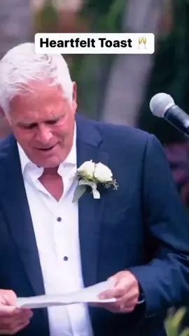 EMOTIONAL TOAST: This father looks back at his life as a father & the ONE thing he really wanted... watch. 😭 ❤️📹 @theloveselect Featuring: @verynicebt (Father-In-Law / The one giving the toast) and @coriquinn (the bride / daughter-in-law)