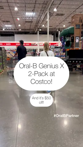 Get $50 OFF the @oralb Genius X Twin Pack at Costco until March 31st! This electric toothbrush uses AI to clean and whiten teeth, with real-time tracking for a complete clean every time! It's got 6 brushing modes, a pressure sensor, and gives you whiter teeth from day 1. You get 2 toothbrushes, 4 refills, 2 travel cases, & 2 chargers - all for just $119.99! Don’t miss out on this amazing deal! Available online and in warehouses. #OralBPartner #Costco #RoundCleansBetter