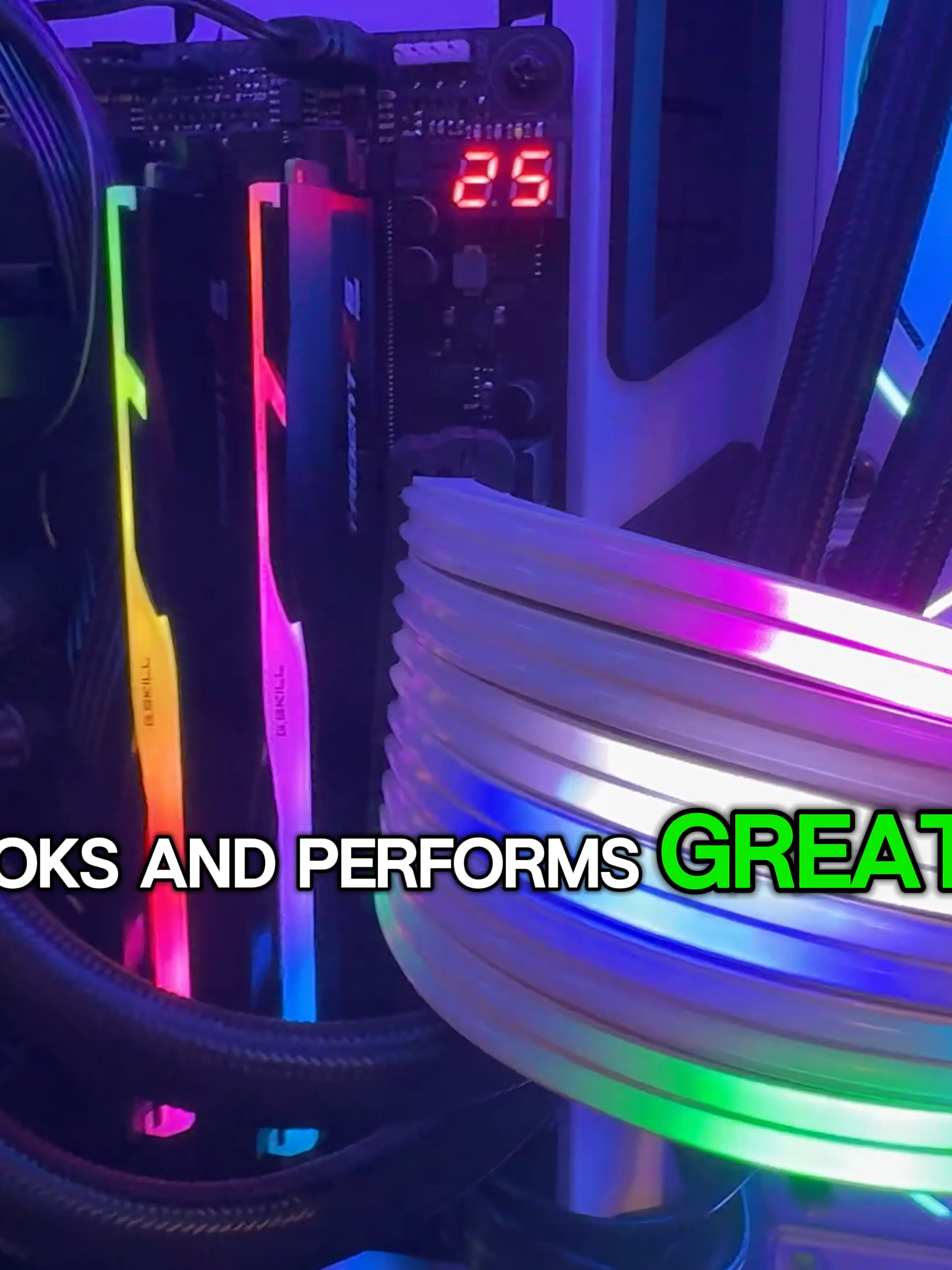 @gskill_official Trident Z5 RGB 64GB DDR5 Memory Kit is AMAZING!  This memory looks and performs great!  #rgbmemory #gamingpc #gskill