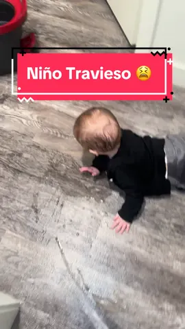 I cant even leave the mop bucket out 😫😮‍💨😪  the chaos has started 🥺 #fyp #travieso #niñotravieso #travesuras #troublemaker #viral 