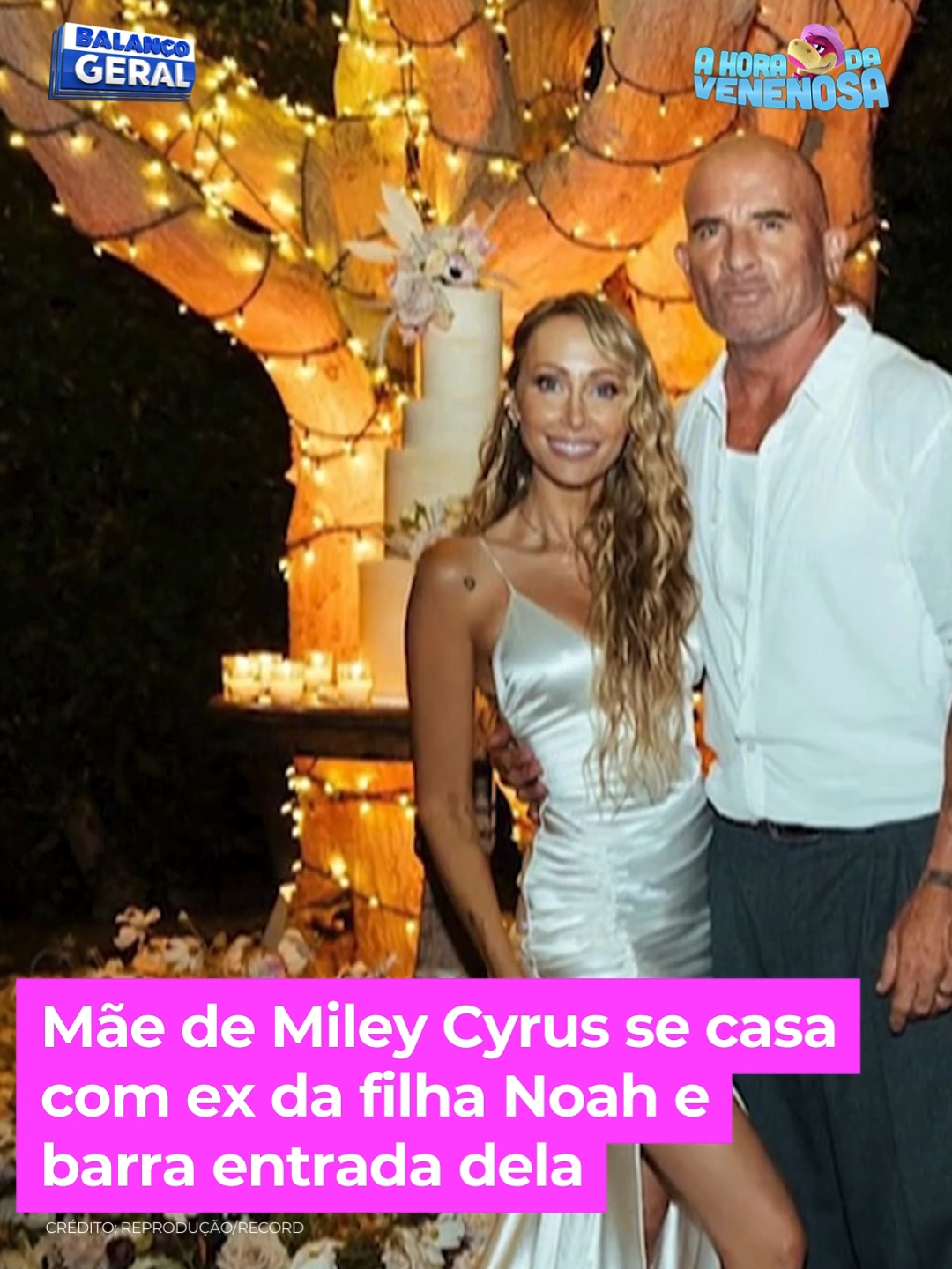 Babado! A mãe da cantora Miley Cyrus, Tish Cyrus, se casou com Dominic Purcell e proibiu a filha Noah de ir ao casório. O problema é que o astro de Prison Break é ex da filha mais nova. Inclusive, Tish teria reforçado a segurança em seu casamento para que Noah não conseguisse invadir a cerimônia. Segundo amigos próximos de Miley, ela teria cobrado a mãe após a história se tornar pública. Entenda! #AHoraDaVenenosa #BalançoGeral #tishcyrus #noahcyrus #mileycyrus #dominicpurcell