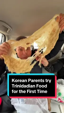 See previous vid to see how the food was made. Took mom and dad to one of the best Trinidadian spot in New York to try some Trini food.  Thank you for providing us with delicious food and swags, @Trinciti Roti Shop 🇹🇹  #trinidad #trinifood #trinidadian #trinifood #nycrestaurants #RestaurantReview  #nyc #queens #foodreview #foodcritic #trinidadandtobago #trini_tiktoks #trinitiktok 