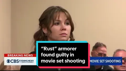 BREAKING: “Rust” armorer Hannah Gutierrez-Reed has been convicted of involuntary manslaughter in the 2021 on-set shooting. #news #rust #courtroom #breakingnews 
