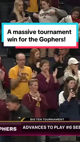 Minnesota gets a massive hometown tournament win in front of their local fans! Presented by #statefarm. #minnesota #rutgers #bigten #winner #hometown #Home 