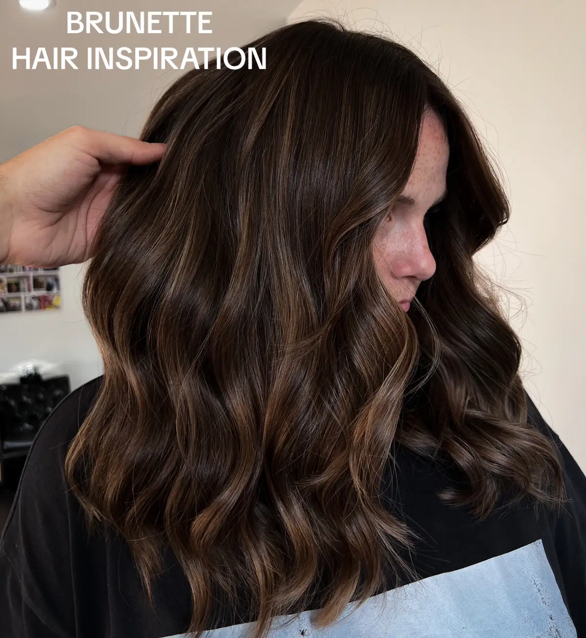 These are never before seen photos of some of my all time favorite brunette hair color transformations.  Brunette balayage inspiration! #brownhighlights #brunettebalayage #hairtrends #hairdye 