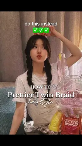 How to get Prettier Twin Braid Hairstyle ✨💗 Hope this video helps 🥰🫶🏻 #twinbraids #braidstutorial #braidhairstyles #hairhack #fyp #foryourpage 