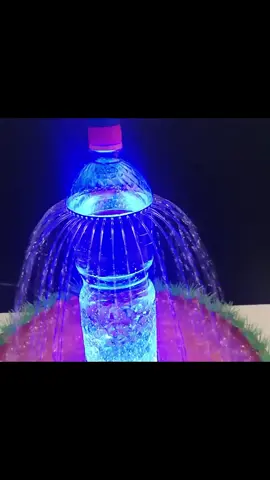 How to make Tabletop Fountain with plastic bottle and Led very easy and fast #DIY #diyhomedecor