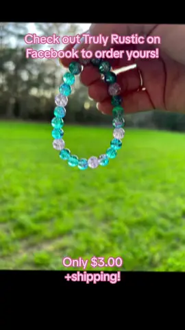 Check out my Facebook page or send me a message here to customize yourself a beautiful glass beaded bracelet! And only $3 +shipping!  #handmade #fyp #gift #fashion #trends #jewelry #bracelet #trendingsong #foryou 