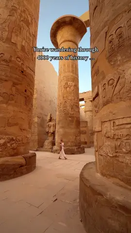 Experiencing the insane magic of Karnak Temple in Luxor, Egypt ✨ which dates back to 2055 BC 🤯 • Who would you take here? • ➡️ FUN FACT: Can you believe that we took this video in the afternoon? Usually the Karnak Temple is one of the most visited temples in Egypt but sometimes you have a lucky moment to capture scenes like this one ☺️ #egypt #karnaktemple #luxor #traveltips 