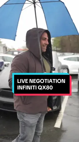 Live negotiation! Buying a QX80! Phew this was a tough one! 2021 infiniti QX80 with 57k miles! #infiniti #live #negotiation #fyp 