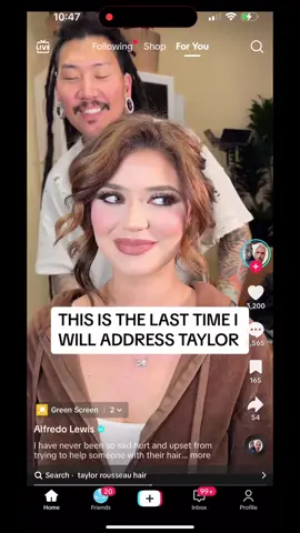 ALFREDO VS. TAYLOR HAIRSTYLIST DRAMA 😩😩😩 #hairdye #hairstylist #hairstyles #balayage #makeup #makeupartist #taylor #alfredo #alfredolewis #extensions #opinions #discussions 