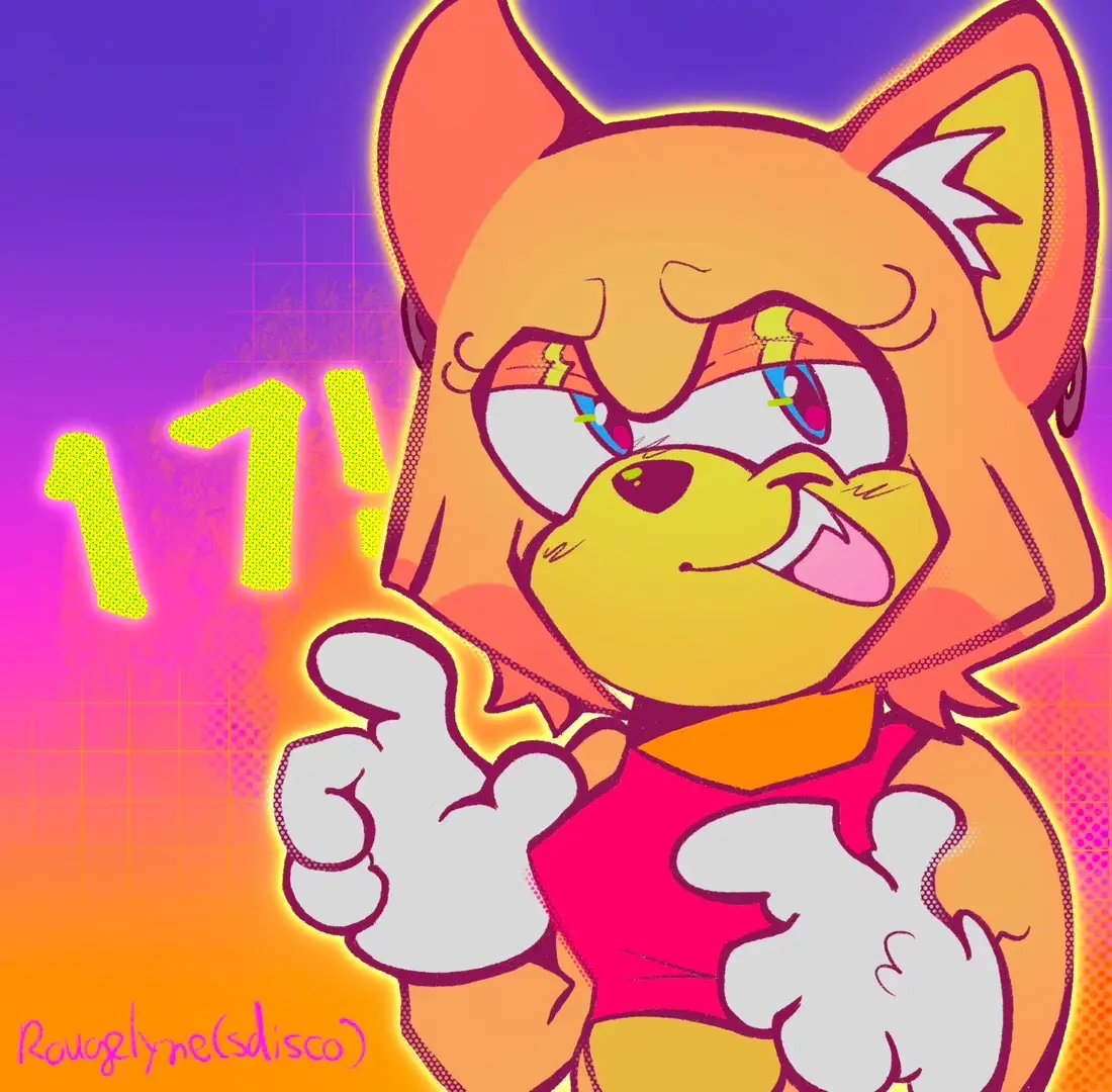 Yayyy im 17 !! Next year ill be legal…  Also this is my sonic oc Star and my sona Rougeline:)  And THANK YOU to @Katenightmareanimtions for the cute gift !! Made me sooo happy:)  #sonic #sonicthehedgehog #sonicoc #digital #digitalart #digitalartist #digitalartwork #gnarlyknuckles #gnarly #knuckles #knucklestheechidna #furrt #furryfandom #furrytok #furrytiktok #17 #dancingqueen 