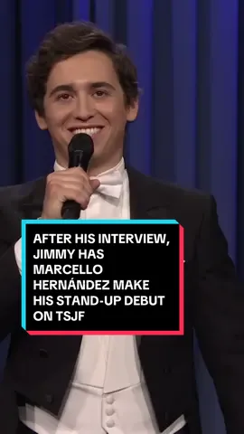 After his interview, Jimmy has @Marcello Hernandez make his stand-up debut on The Tonight Show 😭❤️‍🔥 #FallonTonight #TonightShow #MarcelloHernandez #StandUp 