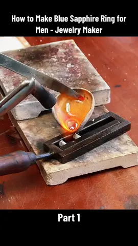How to Make Blue Sapphire Ring for Men - Jewelry Maker | Part 1 #jewelrymaker #jewelry #jewelrymaking #customjewelry #DIY #diyproject #making #handmade #ring #gold #crafts #craftsman #craftsmanship #viral #fyp #foryou #foryoupage #trending