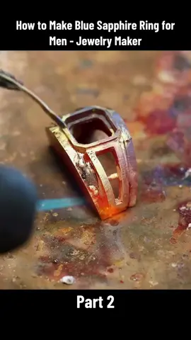 How to Make Blue Sapphire Ring for Men - Jewelry Maker | Part 2 #jewelrymaker #jewelry #jewelrymaking #customjewelry #DIY #diyproject #making #handmade #ring #gold #crafts #craftsman #craftsmanship #viral #fyp #foryou #foryoupage #trending