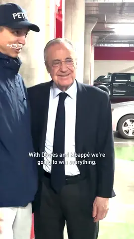 Real Madrid president Florentino Pérez was asked about signing Kylian Mbappé and Alphonso Davies 🫣 IG/morong1996 