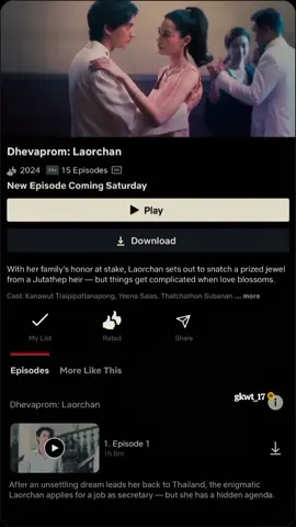 Laorchan is avaible at Netflix right now. And there is also english sub available 🥺👏🏻👏🏻 But you will need to use the vpn at Thailand to watch it.  #ลออจันทร์EP1 #gulfkanawut #gulfkanawut17 #phiballs #waanjai #fyp 