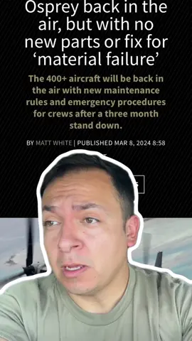 The Osprey is flying again! #fyp #news #newsanchor #newsattiktok #newsreporter #newstiktok #newstory #breakingnews #militarynews #media 