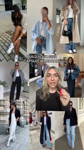 Build your Spring 2024 Capsule Wardrobe! Here’s a few things I recommend 🌸 #pinterestaesthetic #springfashion #springfashiontrends #capsulewardrobe #springoutfitideas #aritziastyle #adidassamba 
