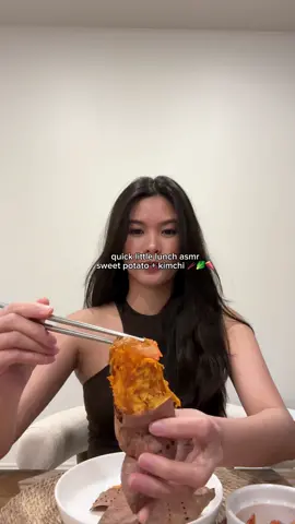the best combo 🍠+🥬 with @Poppi doc pop ✨ #asmr 