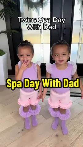 Service so good, their mom booked an appointment.🥰👏🏾 #twins #dadsoftiktok #parents #fatherdaughter #toddler #parenthumor #twinssisters #girldad #dadsbelike #toddlerlife #dadmoves #father #spa #hairstyle 
