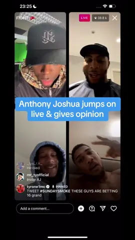 Anthony Joshua joins live & gives his opinion 