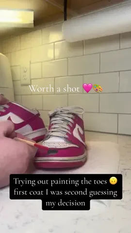 Dyson putting in work with the kids home! And testing out some paint on the dunks! #fyp #nike #springbreak #MomsofTikTok #monitizetiktok #relatablemom #tgif 