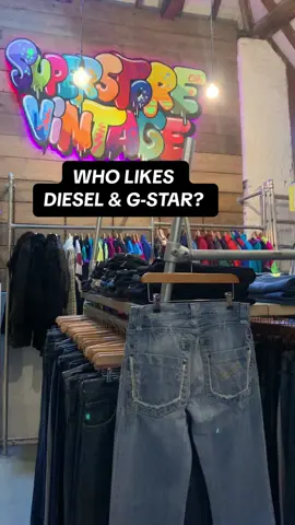 Who likes vintage DIESEL or GSTAR jeans? We just put plenty into the shop.  Light denim, dark denim, bootcut, baggy and workwear style, plenty of colours and styles to choose from. Open 7 days a week. #vintagejeans #vintagediesel #gstarjeans #dieseljeans #brandedvintage #vintageshopping 