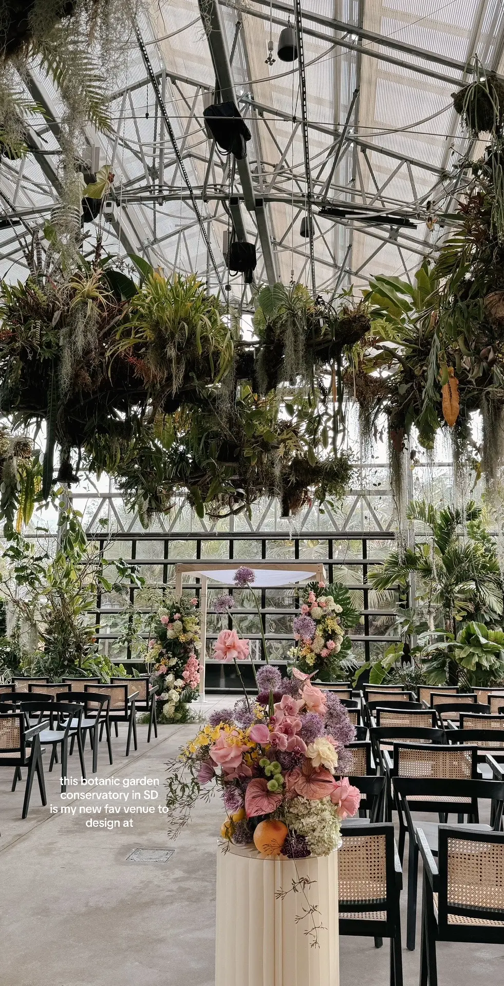 i would like to take a moment for this wedding design 🌿🌺⚡️ poured our souls into this one. and the botanic garden conservatory backdrop did not disappoint @Details, Darling @cayleycreative #weddingtiktok #wedding 