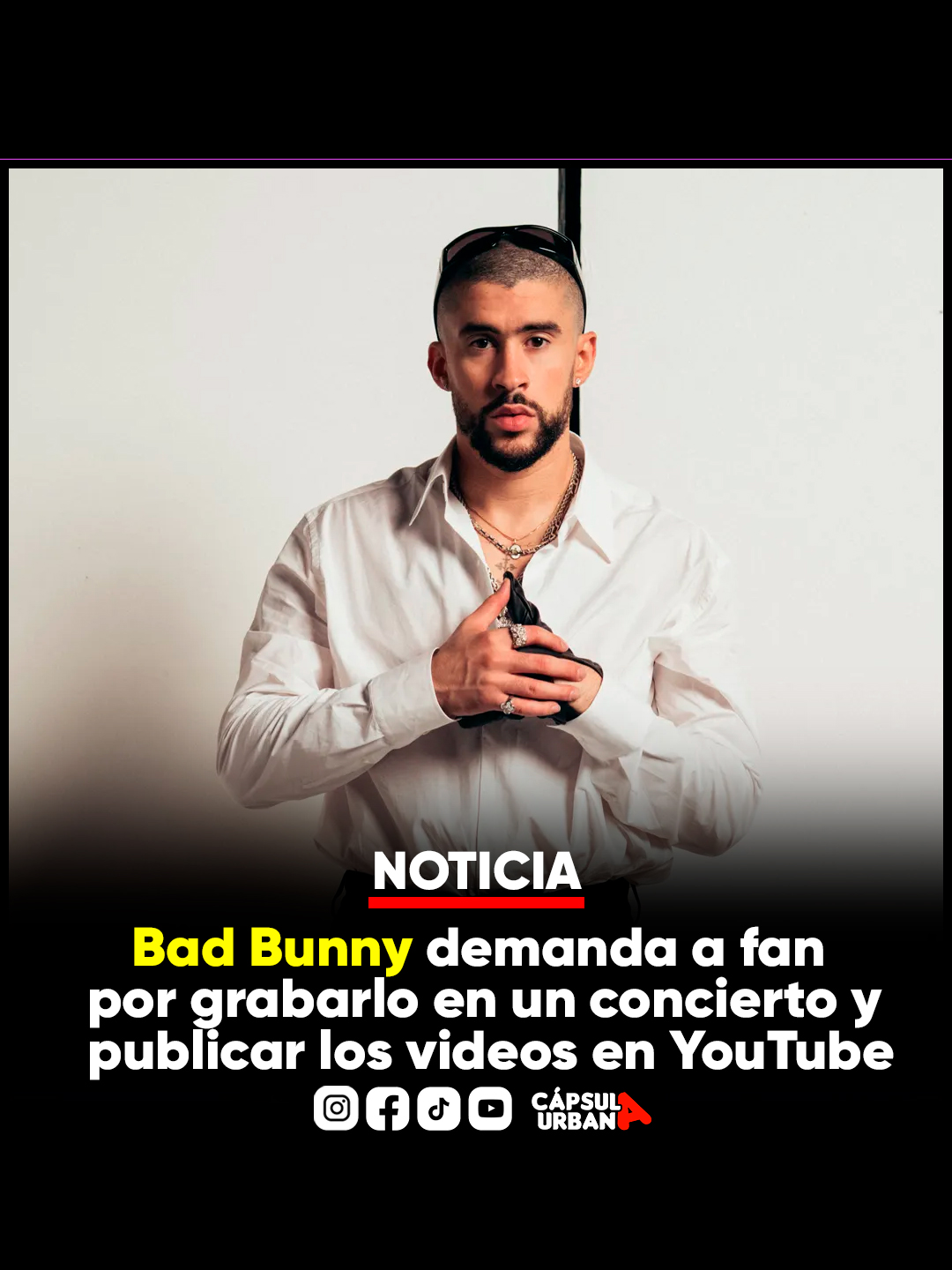 Bad Bunny demanda a fan por grabarlo en un concierto y publicar los videos en YouTube #badbunny #badbunnypr #reggaetonnoticias #ecuadortiktok #reggaetonecuatoriano