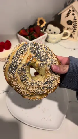homemade bagels 🥯 | lmk if u like this setup or my old other one better 💕 | #baking #aesthetic #bagel #bread #spring #kitchen #cooking #bakingtiktok #baketok #foodtiktok #cookingtiktok #cozy #pinterest #Summer #2024 #Foodie #food #baker #cottagecore #pretty #cozy #cute #eating #fyp #foryou #viral 