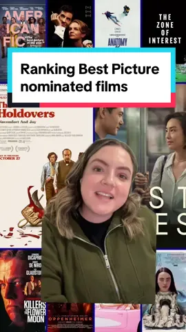 Ranking all of the Best Picture nominees before #oscarsunday! 🏆🎬 Which movie was your favorite?  P.S.- We’ve got loads more #oscars content at katiecouric.com, including a look back at the 15 greatest Oscar speeches of all time (we’re obsessed with Ke Huy Quan’s speech in 2023! 🥹😭❤️) #oscars #academyawards #andtheoscargoesto #theholdovers #bestpicture #socialmedia #socialmediamanager #socialmediamanagement #katiecouric #katiecouricmedia #pastlives #oppenheimer #barbie #thebarbiemovie #opinion #greenscreen 