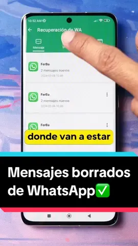 👉Como recuperar mensajes eliminados de whatsapp🟢 en android usando la aplicacion gc recover deleted messages (recuperacion de mensajes) #whatsappstatus #whatsapptips #whatsappchat #fyp #foryou 