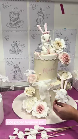 Bunnies + bows 🐰 #cakedaysaweek #cakedesigner #glasgowcakes #luxurycakes #bts #bunnies #fyp #fypシ #fy #caketalk 