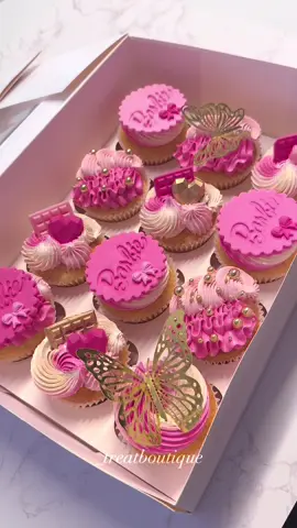 Barbie cupcakes from start to finish 💖🎀🩷💗💕 These were so fun to make!  Piping nozzles used: 6B, 1M & 4B . . . #treatboutique #cupcakereel #cupcakepiping #buttercreampiping #smoothbuttercream #howto #buttercreamtutorial  #foryou #buttercreamfrosting #cupcakedecoratingvideo #cupcakedecorating #tutorials #satisfying #dessert #pastelcake #pintrest #barbiecupcakes #barbie #pinkcupcakes #fondant #fondanttutorials #fypシ゚viral #howtopipecupcakes #buttercreampipingtutorial #fyp #explore #trendingcakes #foodphotography #dessert #cupcakesofinstagram #buttercream
