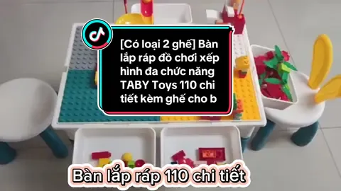 [Có loại 2 ghế] Bàn lắp ráp đồ chơi xếp hình  đa chức năng TABY Toys 110 chi tiết kèm ghế cho bé lắp ráp ##banlaprap##xephinh##ghe##ban##dochoi#dochoitreem##dochoithongminh