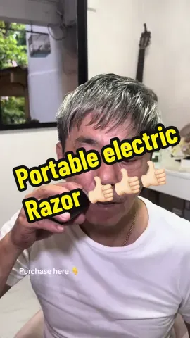 Father approved portable electric razor! No pain & no mess 👍🏻👍🏻👍🏻 good gift 💯 Linked in this video! 