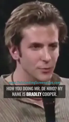 Young #BradleyCooper asking #RobertDeNiro a question 😉 #screenwriting #screenwriter #screenplay #fyp #shorts #filmtok #author #writer #movies #film 