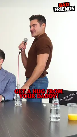 Come get a hug from your Daddy Zac! 🫂 | New episode out now on YouTube! #badfriendspodcast #badfriends #badfriendspodcastlive #bobbyleeclips #bobbylee #koreancomedian #comedypodcast #comediansoftiktok #andrewsantinoclips #tiktokcomedy #bobbyleecomedy #badfriendsclips #zacefron #johncena #jermainefowler #rickystanicky #comedyclips 