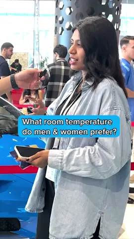 Did you know that productivity in men and women 👫 can be affected by temperature? See if you can guess the optimum setting for each 🤔 #voxpops #taqeefuae #manonthestreet #streetinterview #productivity #productivityhack