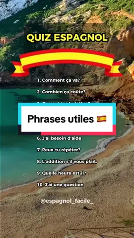 Quiz espagnol - 10 phrases utiles 🇪🇸 #quizespagnol #apprendrelespagnol #espagnolpourdébutants #espagnolfacile #coursdespagnol 