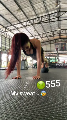 This girl too sweaty 🤣😭🤢 555 #raelilblack #thailand #training #workout 