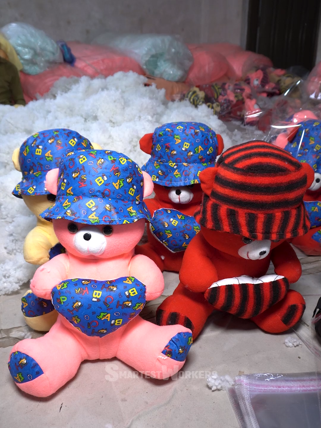 Skillful Hands at Work Women Making Teddy Bears in a Factory