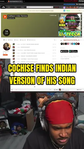 Cochise finds Indian version of his song😭#cochise #twitch #foryou #fyp #foryoupage 